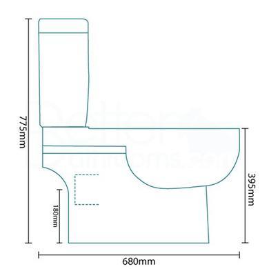 Close Coupled Toilet and Standard Seat - Carona Range