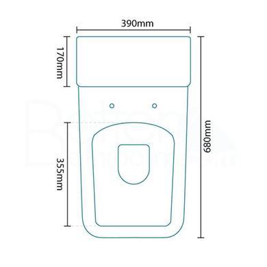 Close Coupled Toilet and Standard Seat - Carona Range