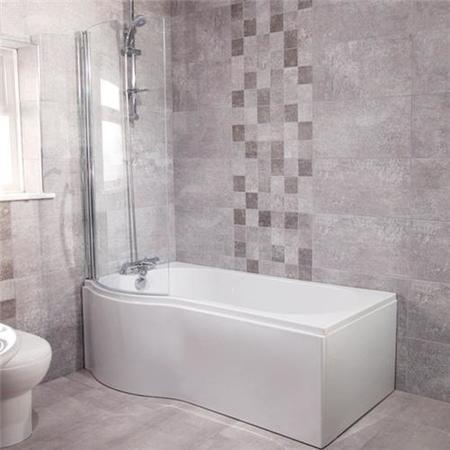 Modern Left Hand 1675mm Shower Bath