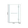 L-Shaped Fixed Bath Shower Screen H1435 x W796mm with Towel Rail