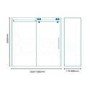 1600 x 800 Sliding Shower Enclosure - Right Hand 10mm Easy Clean Glass - Trinity Range