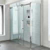 1700 x 800 Sliding Shower Enclosure - Right Hand 10mm Easy Clean Glass - Trinity Range