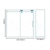 1700 x 800 Sliding Shower Enclosure - Right Hand 10mm Easy Clean Glass - Trinity Range