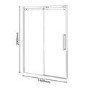 Sliding Shower Door Left Hand 1400mm - 10mm Glass - Trinity Range