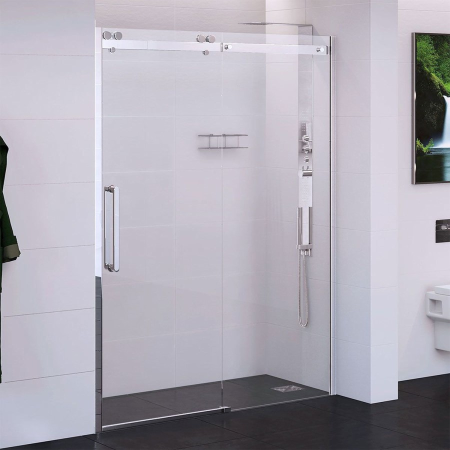 Sliding Shower Door Left Hand 1600mm - 10mm Glass - Trinity Range