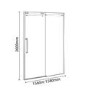 Sliding Shower Door Left Hand 1600mm - 10mm Glass - Trinity Range