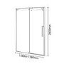 Shower Door Right Hand 1600mm - 10mm Easy Clean Glass - Trinity Range