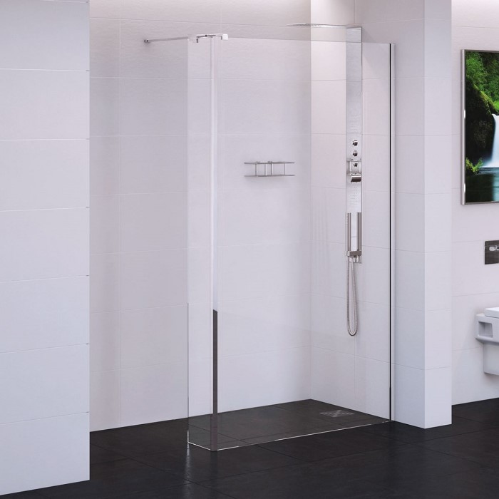 1000 X 2000 Wet Room Screen 10mm Easy Clean Glass Trinity Range