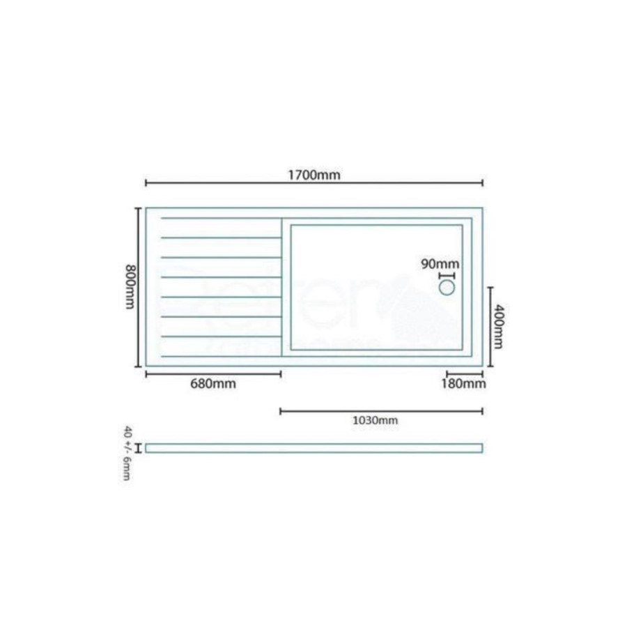 Walk In Shower 1000 x 2000mm with Shower Tray - 10mm Glass - Trinity Premium Range