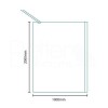 1000 x 2000 Walk In Shower Panel - 10mm Easy Clean Glass - Trinity Range