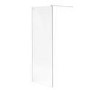 Wet Room Screen 1200 x 200mm with Return Panel 250mm - 10mm Glass - Trinity Range