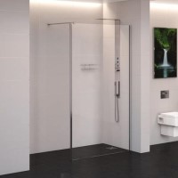 1200 x 2000 Wet Room Screen - 10mm Easy Clean Glass - Trinity Range