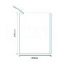 1200 x 2000 Walk In Shower Panel with Shower Tray - 10mm Easy Clean Glass- trinity Range