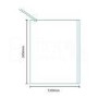 1200 x 2000 Walk In Shower Panel - 10mm Easy Clean Glass - Trinity Range