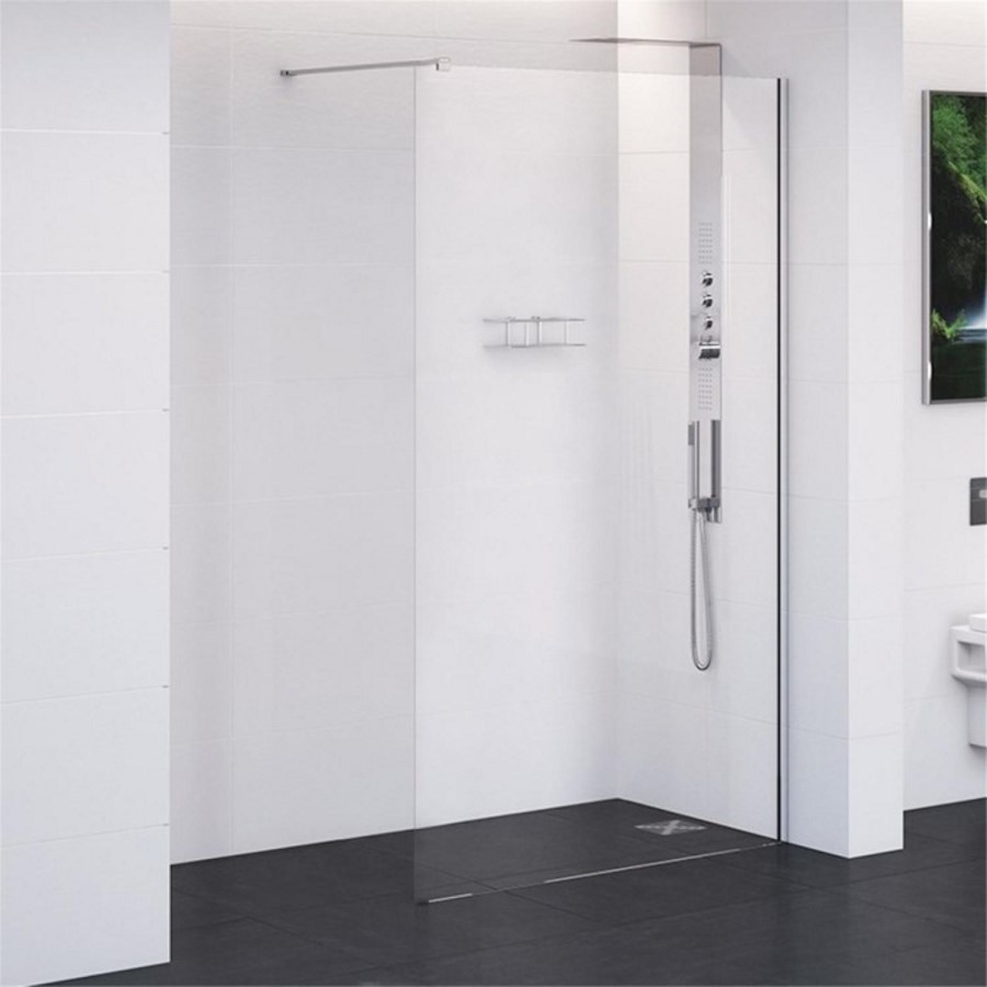 760 x 2000mm Wet Room Screen 10mm Glass - Trinity