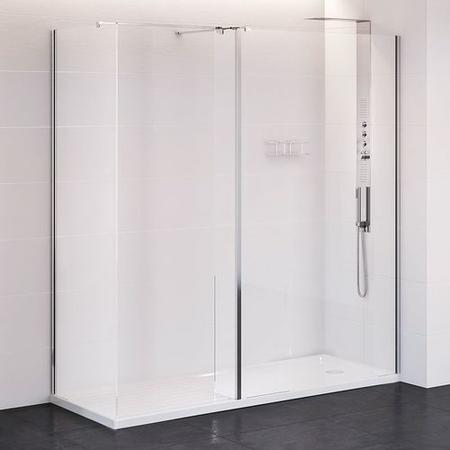 1700 x 800 Walk in Shower Enclosure - Including Tray- 10mm Easy Clean Glass - Trinity Range