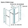 Wet Room Screen 900 x 2000mm - 10mm Glass - Trinity Range