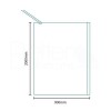 900mm Walk-In Shower Screen with Shower Tray 10mm Glass - Trinity