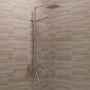 Deluxe Square Riser Slide Shower Rail Kit with Valve 