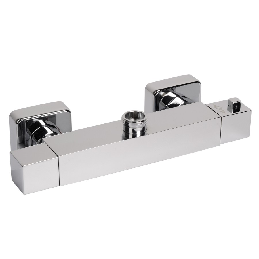 Deluxe Square Riser Slide Shower Rail Kit with Valve 