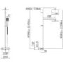 Deluxe Square Riser Slide Shower Rail Kit with Valve 