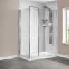 1400 x 900mm Curved Right Hand Walk-In Shower Enclosure with Shower Tray
