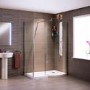 1400 x 900mm Curved Right Hand Walk-In Shower Enclosure with Shower Tray