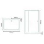 Quatro Rectangular Shower Cabin with Aqua White Back Panels - 1200 x 800mm