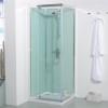 800mm Quatro Shower Cabin with Aqua White Back Panels