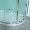 Offset Left Handed Shower Cabin with Aqua Back Panels - 1200 x 900mm
