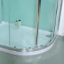 Offset Left Handed Shower Cabin with Aqua Back Panels - 1200 x 900mm