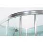 Offset Left Handed Shower Cabin with Aqua White Back Panels - 1200 x 900mm