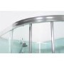 1200mm Offset Left Hand Quadrant Shower Cabin with Aqua White Back Panels with SQUARE  VALVE