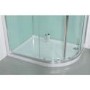 1200mm Offset Left Hand Quadrant Shower Cabin with Aqua White Back Panels with SQUARE  VALVE
