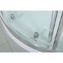 1200mm Offset Left Hand Quadrant Shower Cabin with Aqua White Back Panels with SQUARE  VALVE