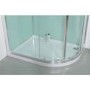 1200mm Offset Right Hand Quadrant Shower Cabin with Aqua White Back Panels - with SQUARE VALVE