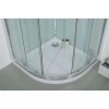 Quatro Quadrant Shower Cabin with Aqua White Back Panels - 900 x 900mm