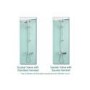 Quatro Quadrant Shower Cabin with Aqua White Back Panels - 900 x 900mm