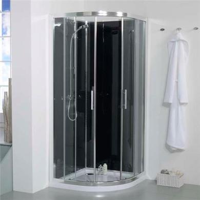 900 Quadrant Shower Cabin with Black Panels-Cabin with Ecobar Valve and Standard Handset