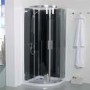 900 Quadrant Shower Cabin with Black Panels-Cabin with Ecobar Valve and Standard Handset
