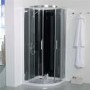 Quadrant Shower Cabin with Black Back Panels - 900 x 900mm