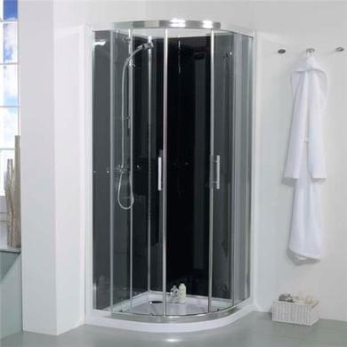 Quadrant Shower Cabin with Black Back Panels - 900 x 900mm