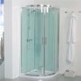 Quadrant Shower Cabin with Aqua White Back Panels - 900 x 900mm - Quatro Range