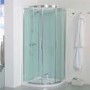 Quadrant Shower Cabin with Aqua White Back Panels - 900 x 900mm - Quatro Range