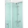 Quadrant Shower Cabin with Aqua White Back Panels - 900 x 900mm - Quatro Range