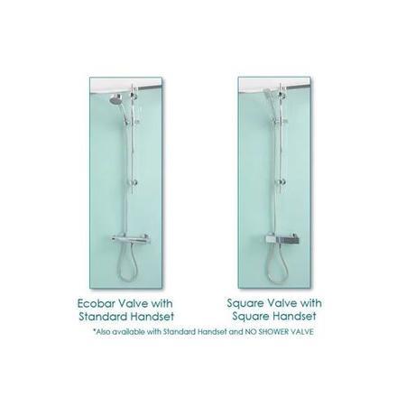 Quadrant Shower Cabin with Aqua White Back Panels - 900 x 900mm - Quatro Range