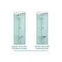 Quadrant Shower Cabin with Aqua White Back Panels - 900 x 900mm - Quatro Range