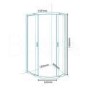 Offset Sliding Door Quadrant Enclosure 1200mm -  8mm Glass - Aquafloe Iris Range