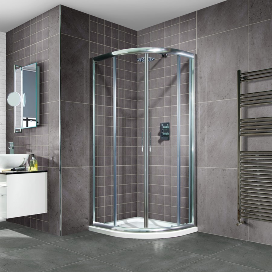800 x 800mm Quadrant Shower Enclosure 8mm Glass - Aquafloe Iris