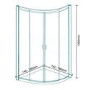 800 x 800mm Quadrant Shower Enclosure 8mm Glass - Aquafloe Iris